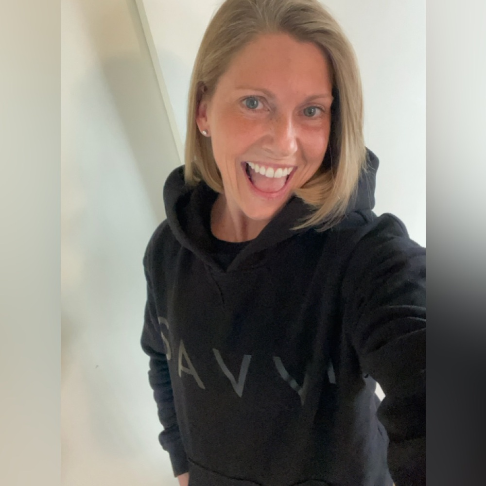 Savvi Logo Fleece Black Hoodie